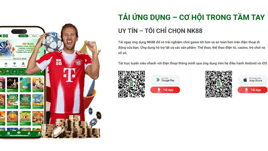 Tải App NK88 giúp vào nhà cái trở lên dễ dàng, mượt mà hơn
